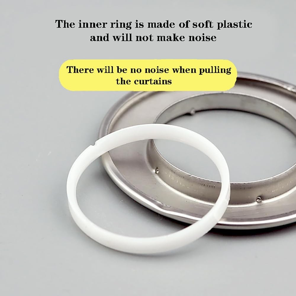 Stainless Steel Curtain Grommets Eyelet Rings Round Metal Rings Inner Diameter 1