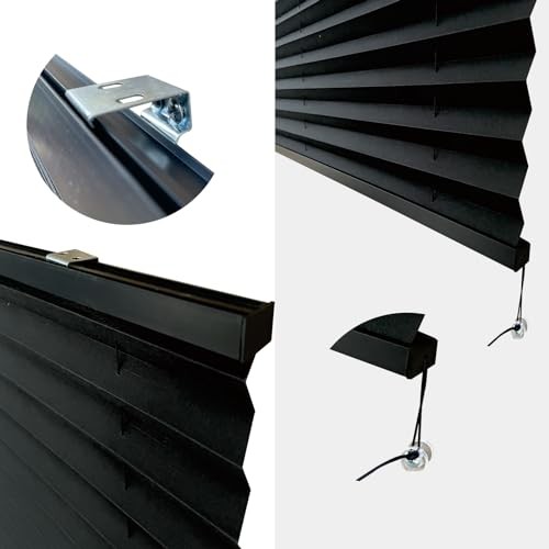 RV Blinds,RV Pleated Shades,RV Window Shades,Camper 32″ W x 24″ H Black