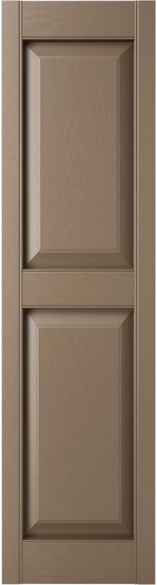 12×76 Vinyl Raised Panel Shutters Storm Cloud Pair w Shutter Loks New