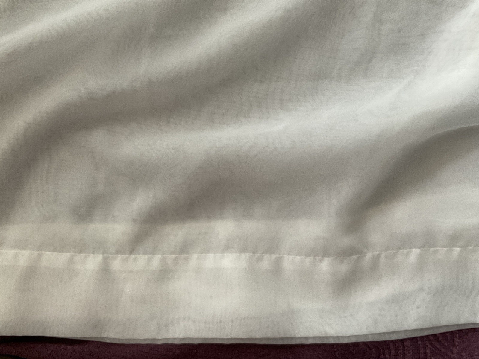 White Sheer Curtain Panel Rod Pocket 1-1/2″ Width 59″ and 84″ Long Poly Blend