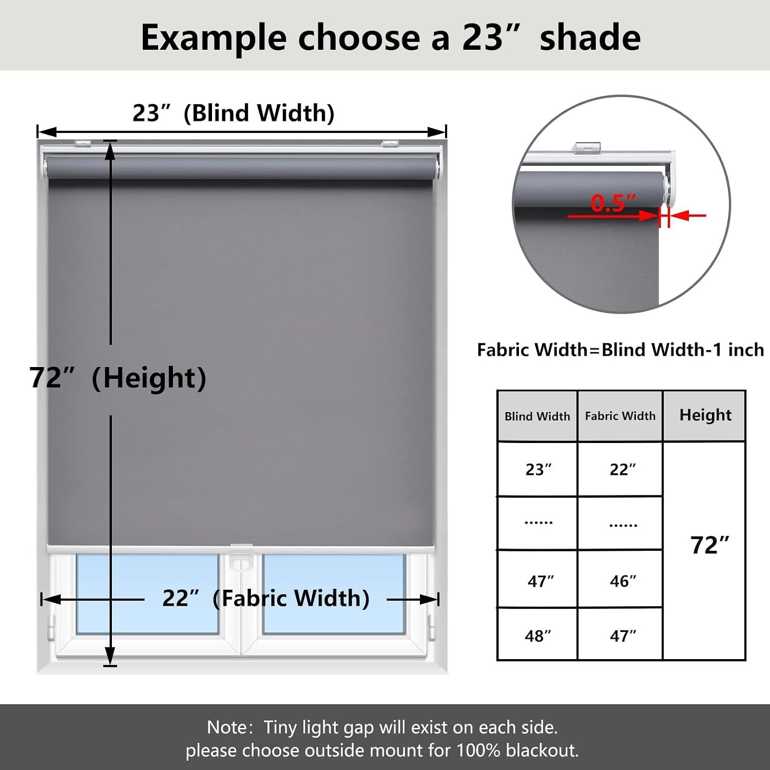 Cordless Blackout Roller Shades Window Coverings UV Block Room Darkening