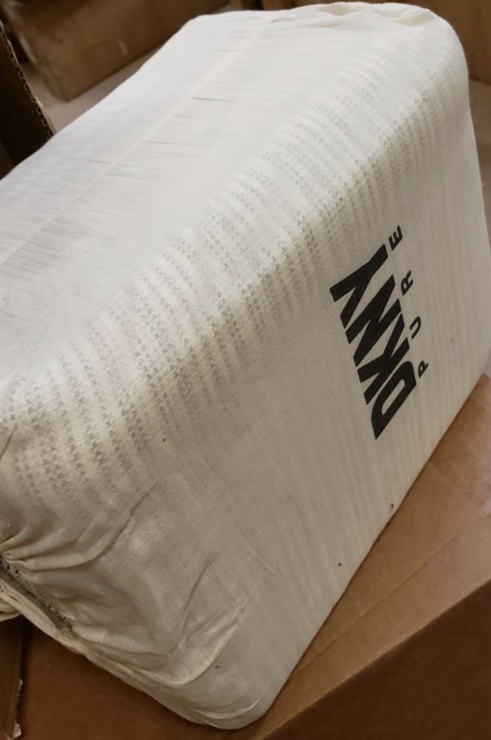 DKNY Pure Striped Textured Curtains White/Blue 50” X 96” Pair Of Panels NIB