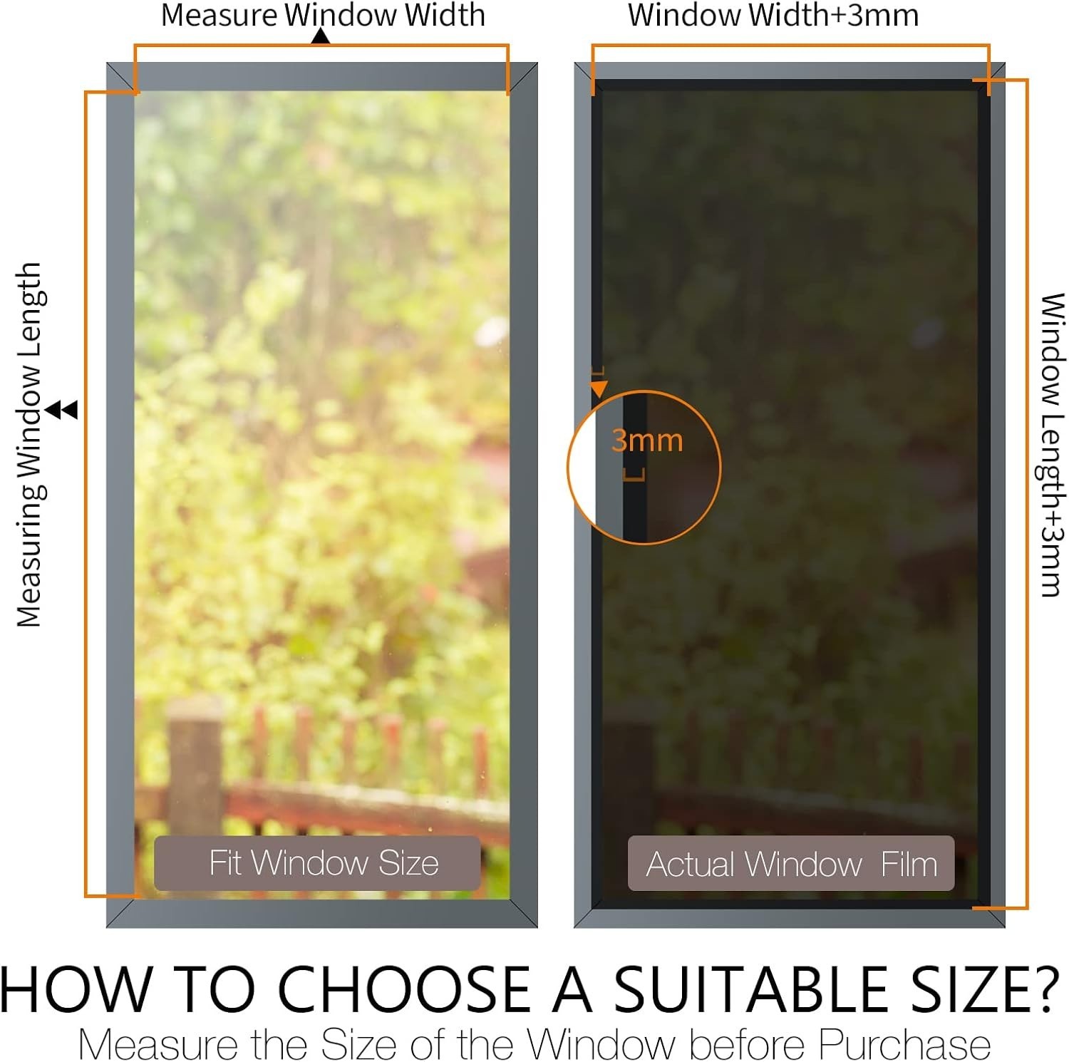 Advanced UV Protection & Heat Blocking Window Film – Static Cling, 35.4″ x 8.2″