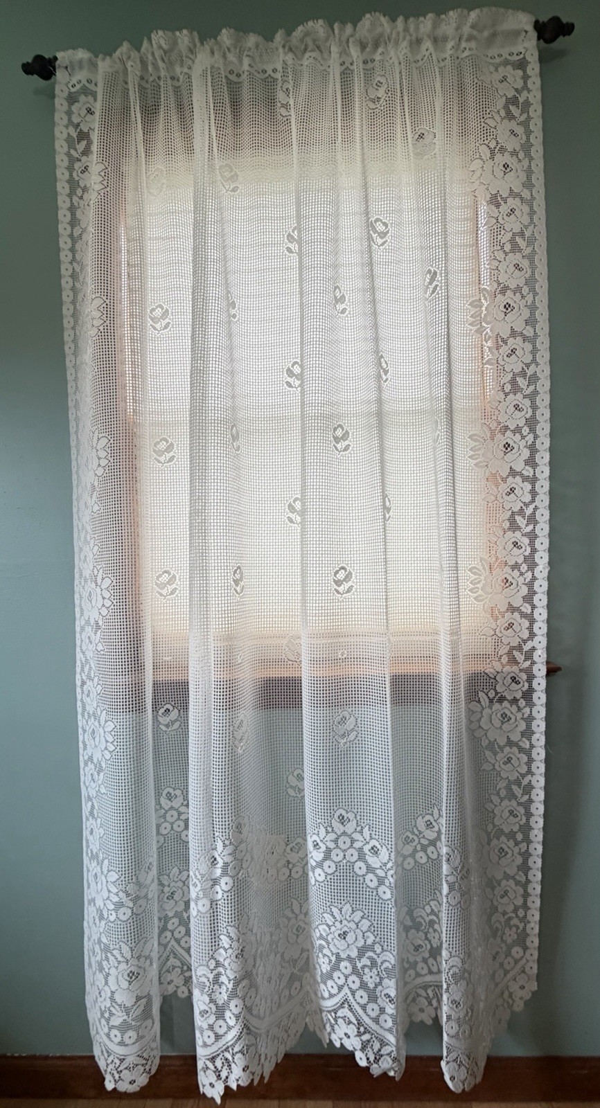 Heritage Lace Off White Curtain Panel, Tier, Balloon New 60” X 80” Beautiful