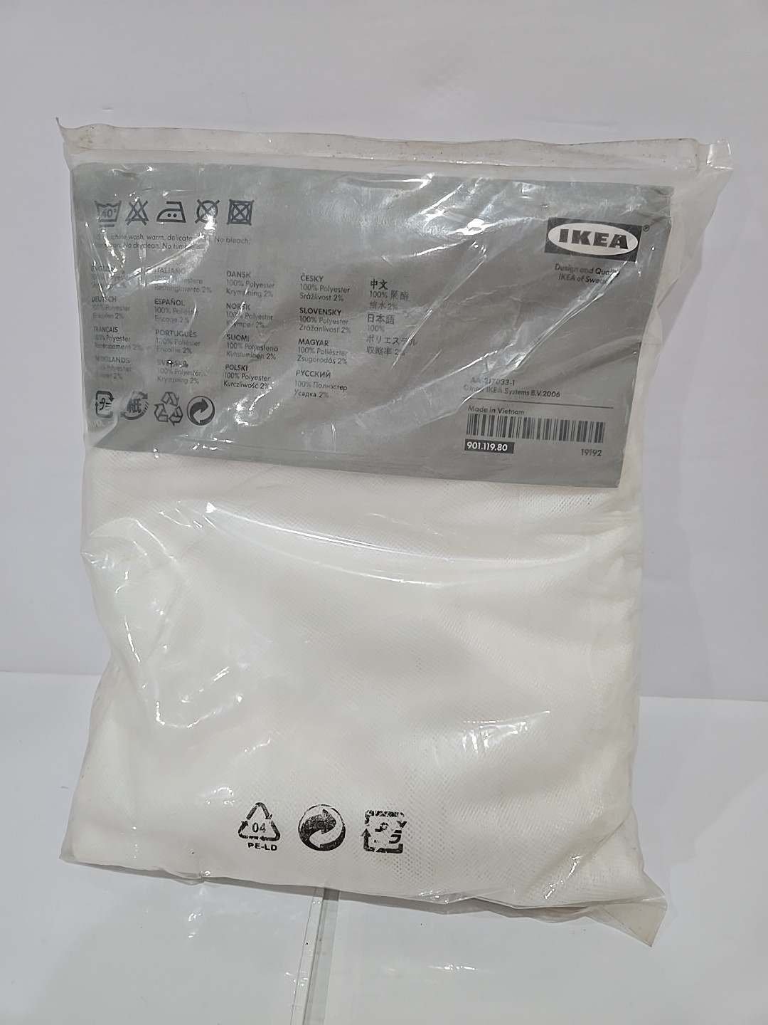 New IKEA LILL Curtains Lace Net White 1 Pair Panels 110×98″ Canopy Room Divider