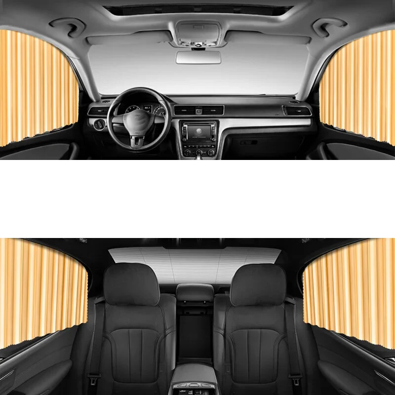 Car Sunshade Curtain Magnets Universal Front Rear Side Window Shades Curtains