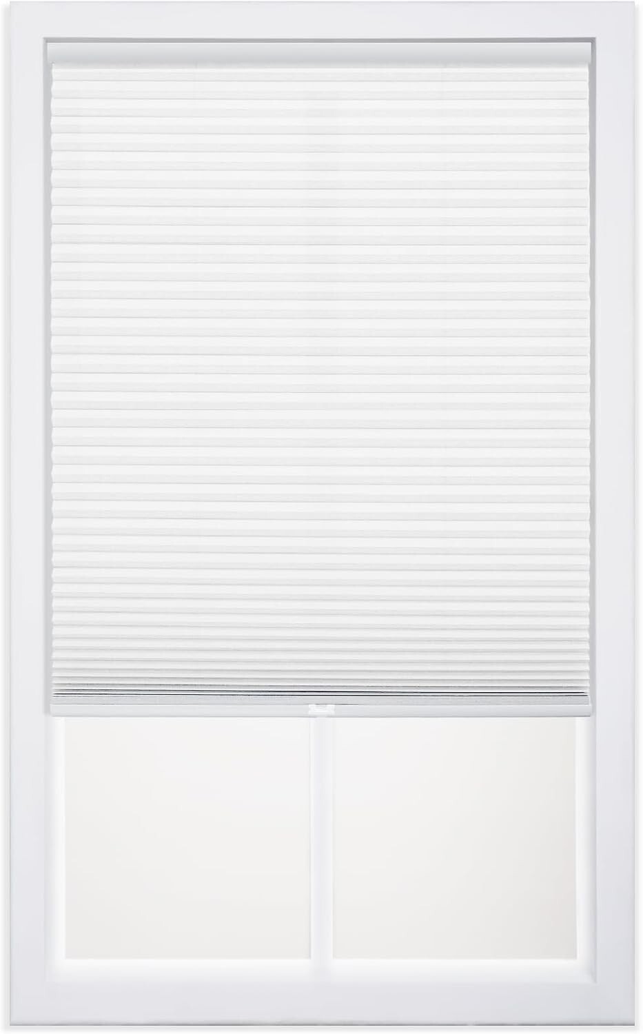 DEZ FURNISHINGS Cordless 1″ Light Filtering Cellular Shade 48.5″W x 48″H, White