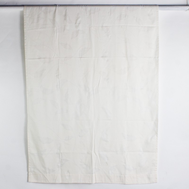Lot Of 2 Unbranded Matching White Curtain Panels Subtle Leaf Pattern 44″ x 71″