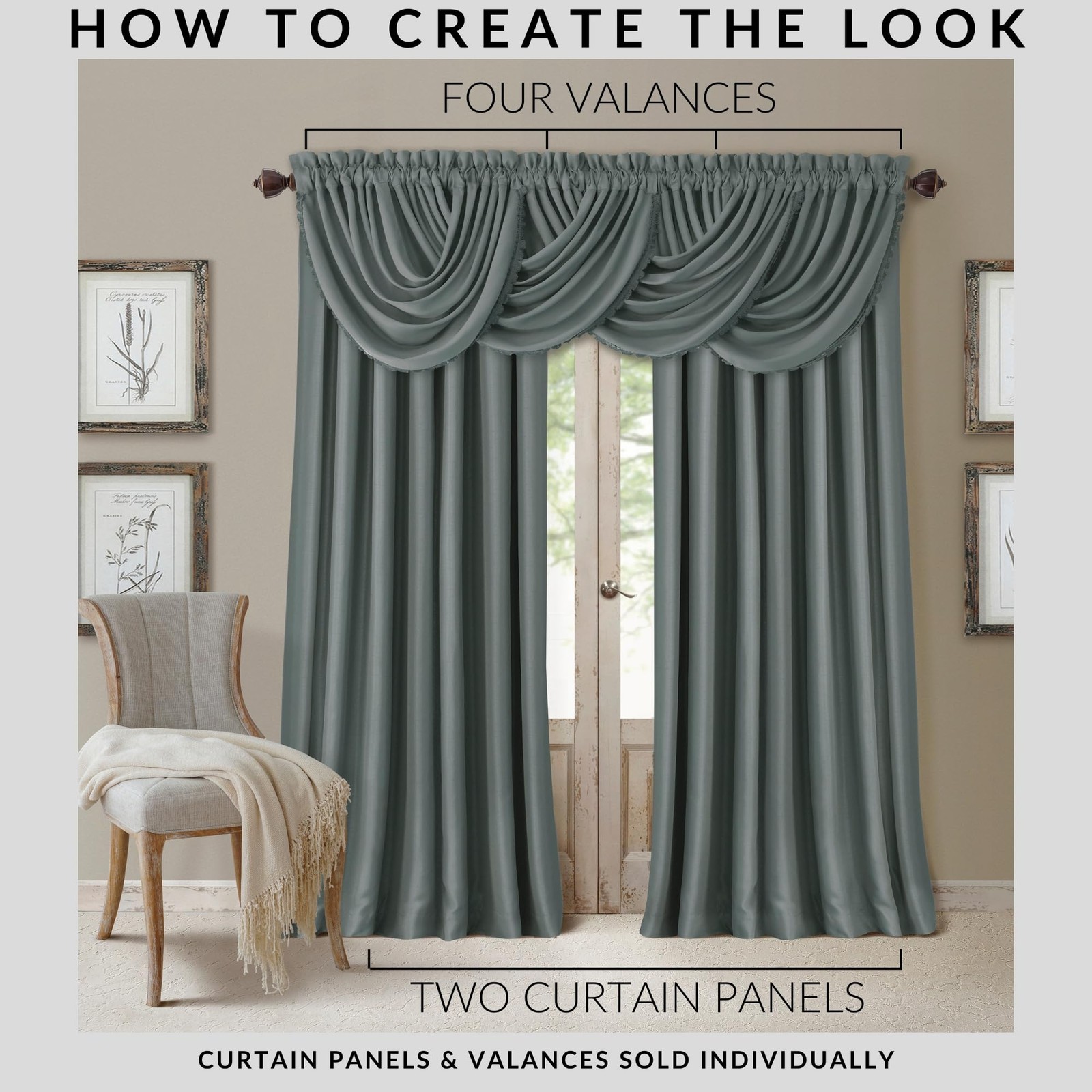 Home Fashions All Seasons Energy Efficient Room Darkening-Rod Pocket Window Pane