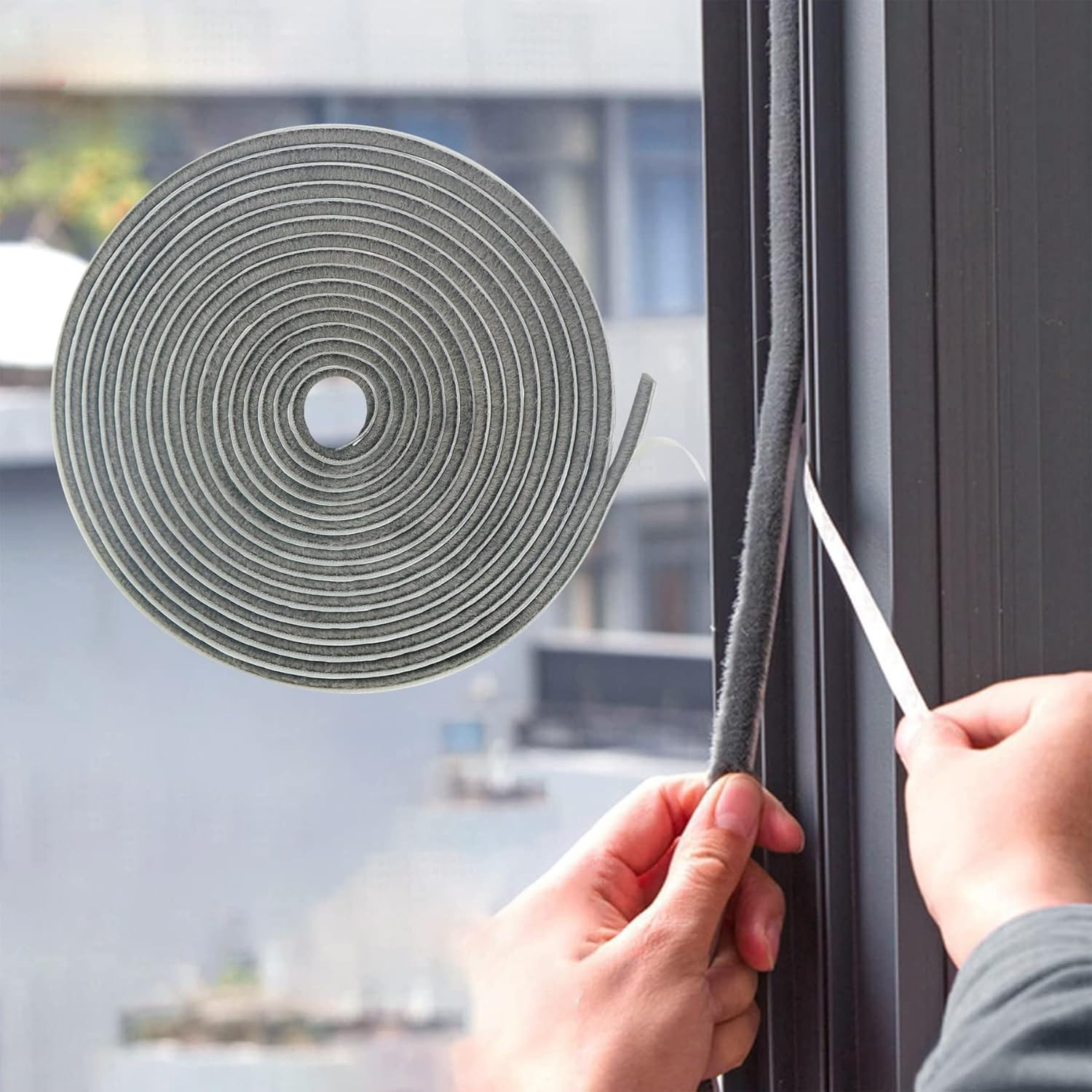 16.5FT Weather Stripping for Doors and Windows, Self-Adhesive Window Insulation