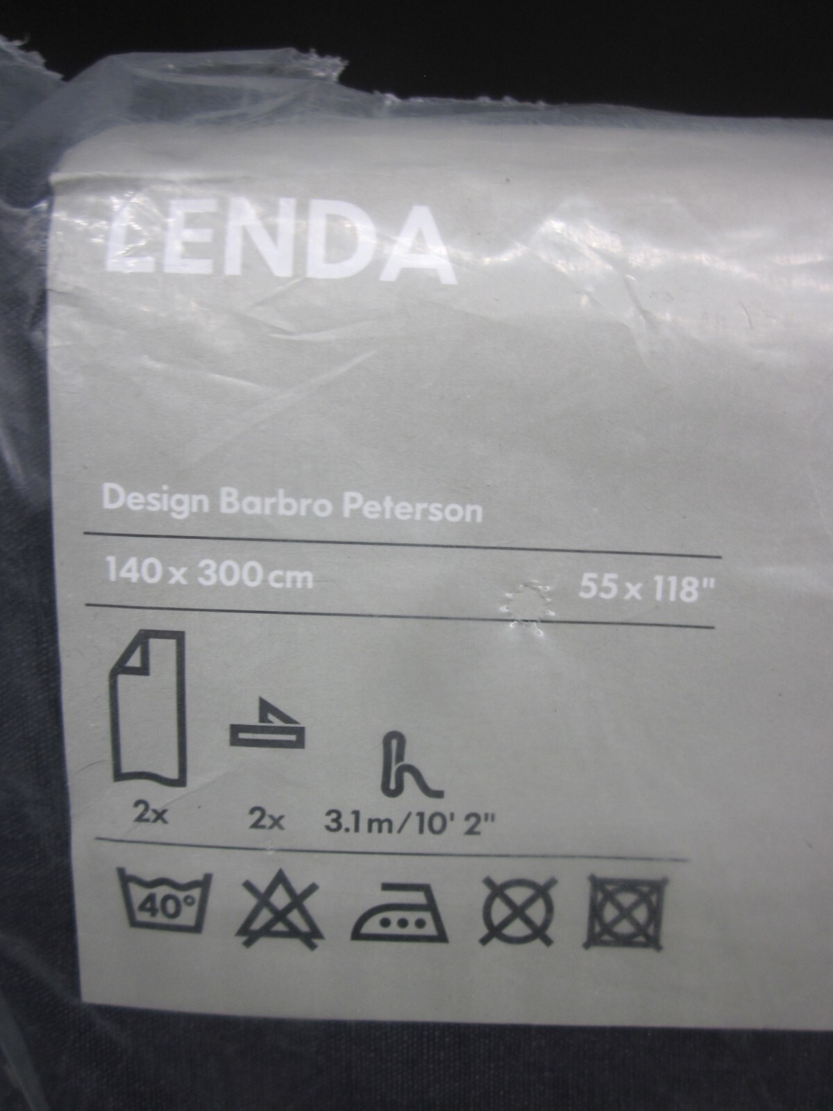 IKEA LENDA Curtains Dark Gray 140 x 300 cm 55 x 118″ # 700.582.38 NEW