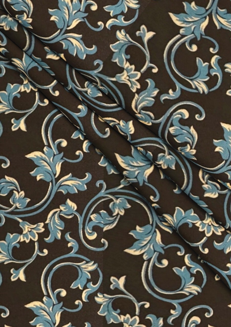 Drapery Panel -Brown – Rayon/Polyester- 55″ Inches W-MLK