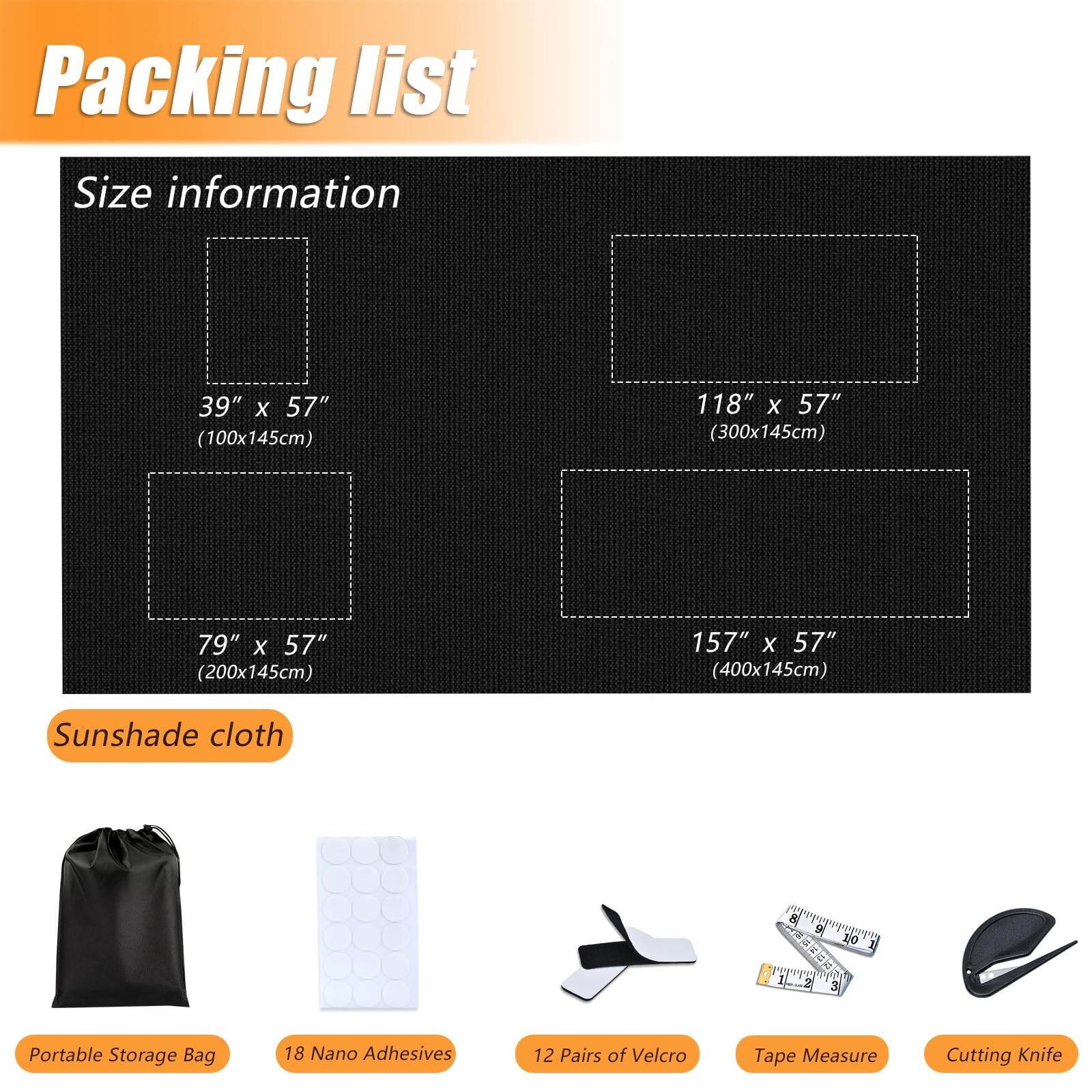 100% Blackout Window Cover, Portable Blackout Curtains for Bedroom Cuttable N…