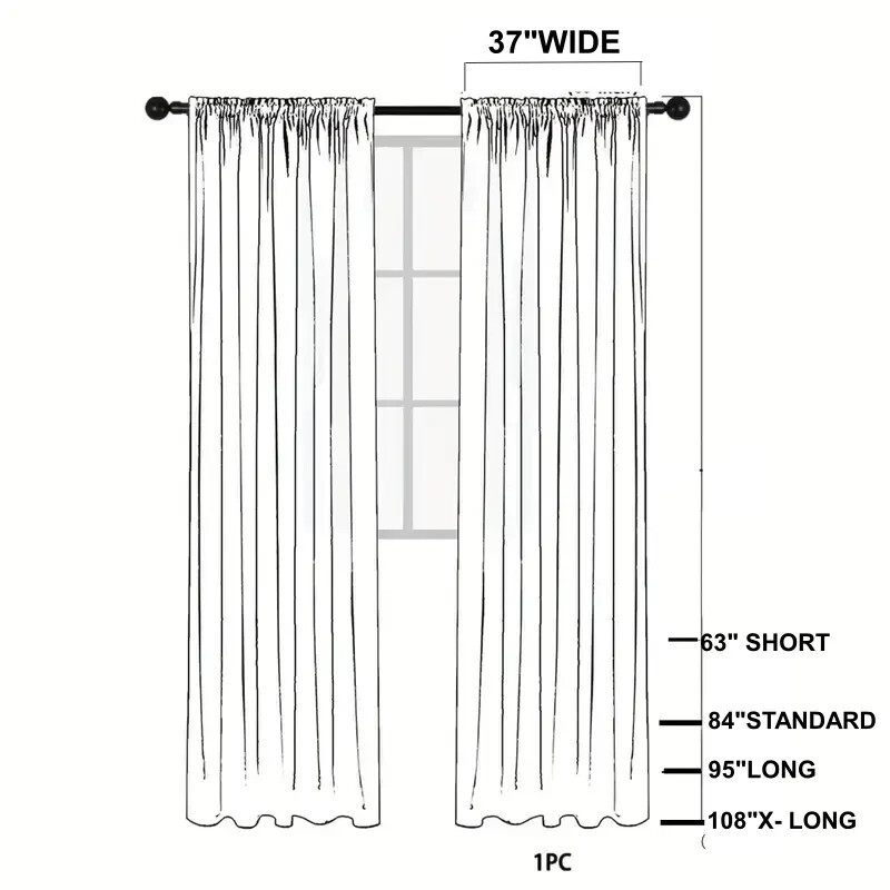 2pc set window curtain panel 100% privacy blackout lined drapery for bedroom R64