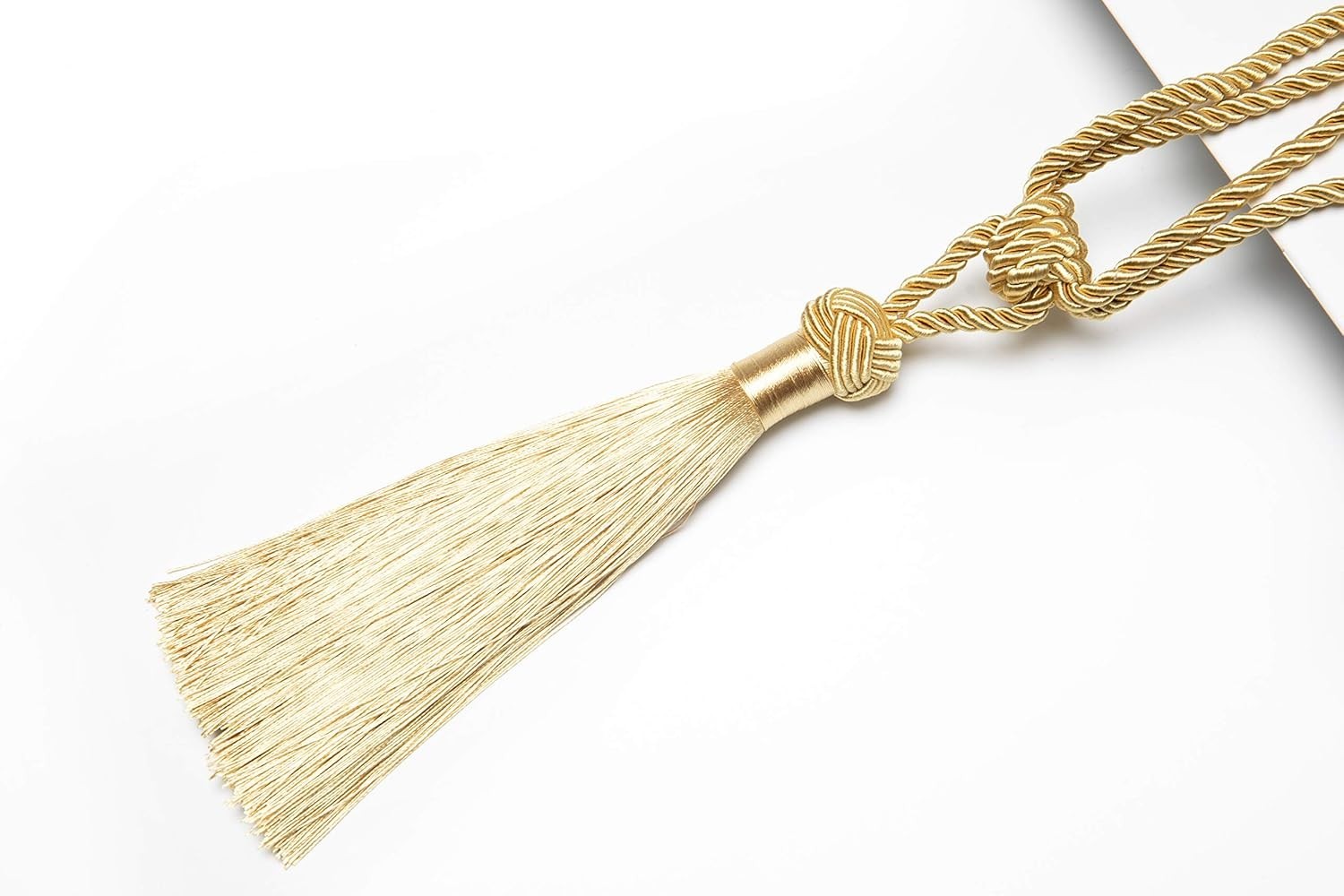 Curtain Tiebacks Hand-Woven Holdbacks Home Decorative Tassels Tiebacks Gold, …