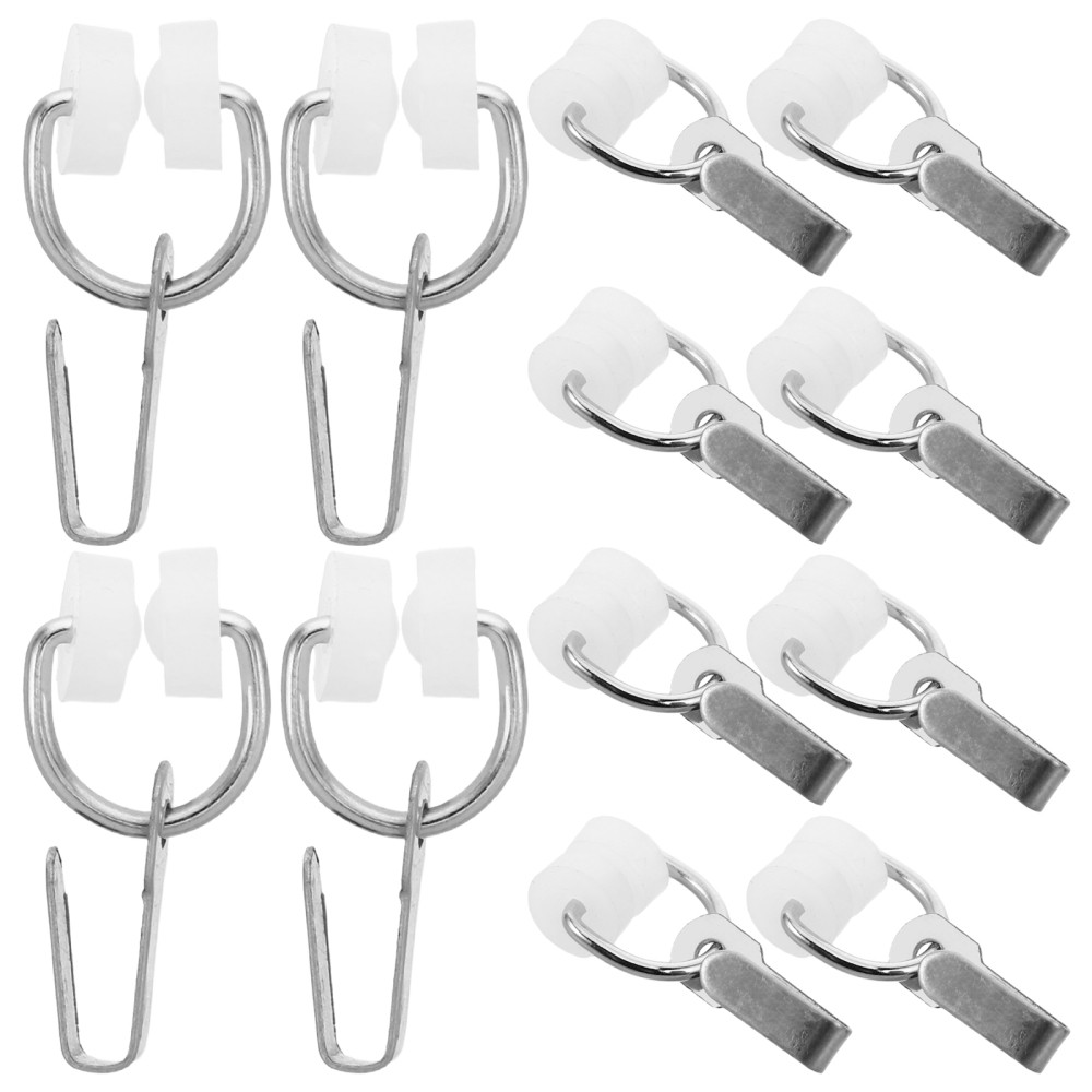 50 Pcs Rv Curtain Track Gliders Nylon Rollers With Metal Hooks For Caravan Rail