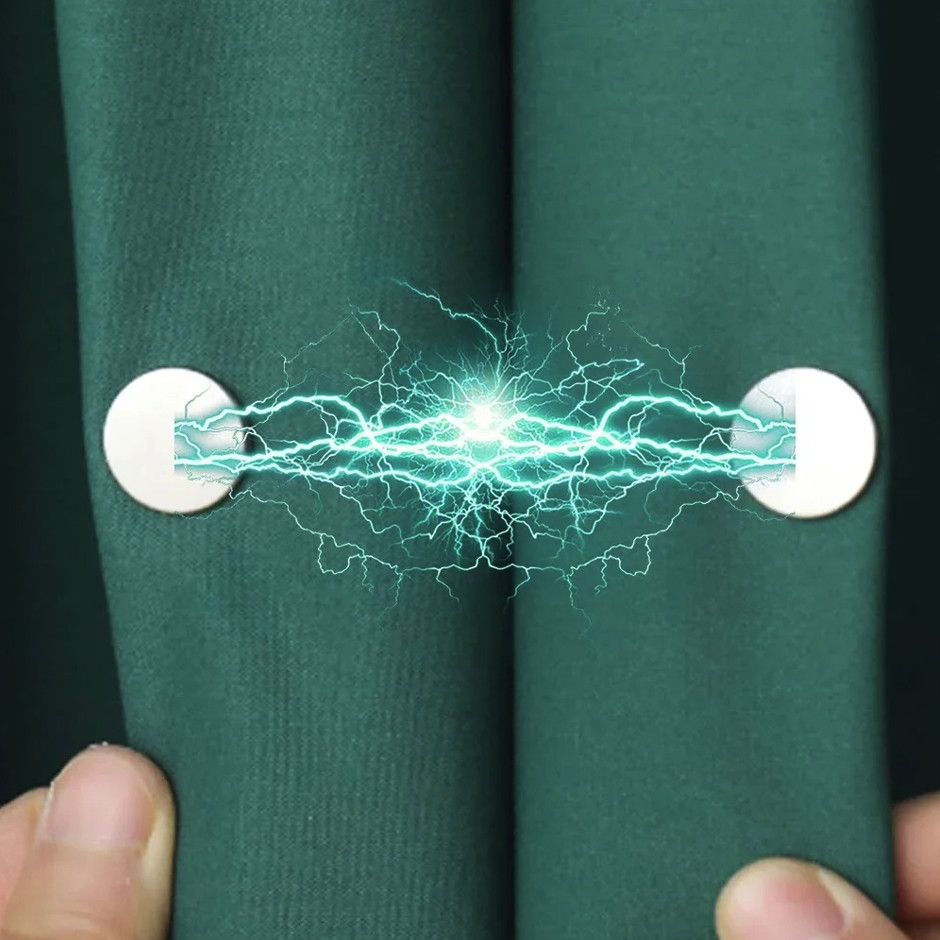 4/8Pairs Magnetic Curtain Buttons: Alloy Light-Blocking Fastener Clips Set – NEW