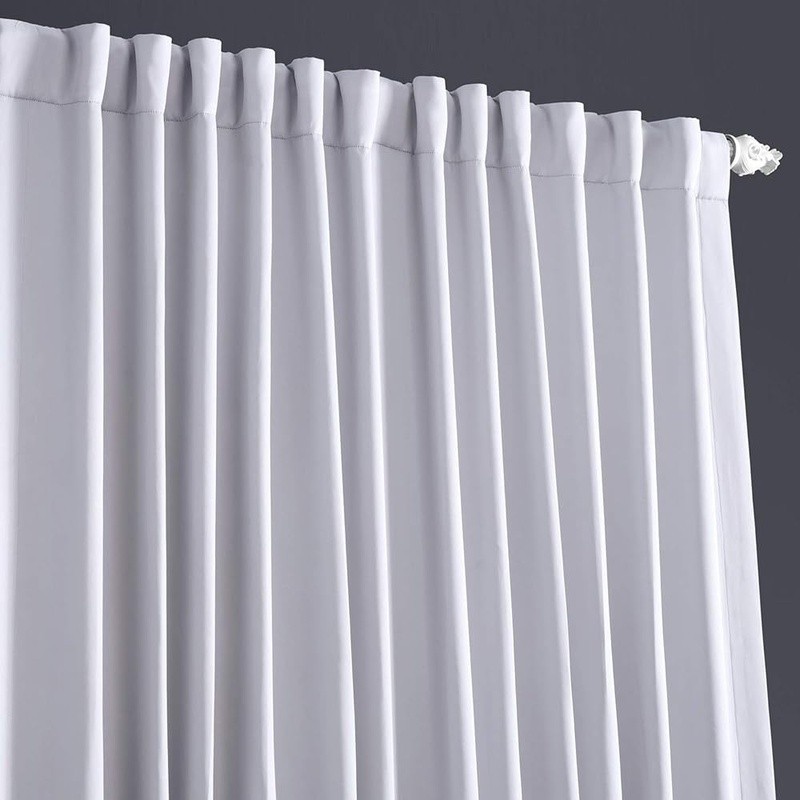 Fog Grey Room Darkening Curtain Panel 100W x 108L Heavyweight Fabric Blackout US