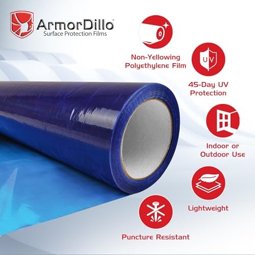 Blue Window Protection Film, 1 Roll – 6″ x 200′ Surface Protection Film |