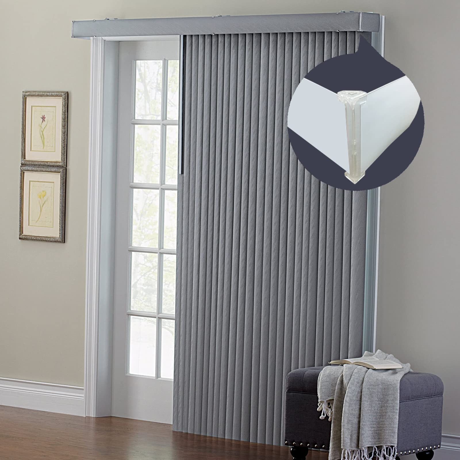 Kowibcl 4Pcs 3.5inch Clear Plastic Vertical Blind Valance Corners,Vertical Bl…
