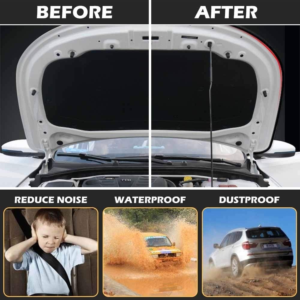 5 or33Ft Universal Self Adhesive Weather Seal Strip for Car 51/100 Inch Wide 1/5