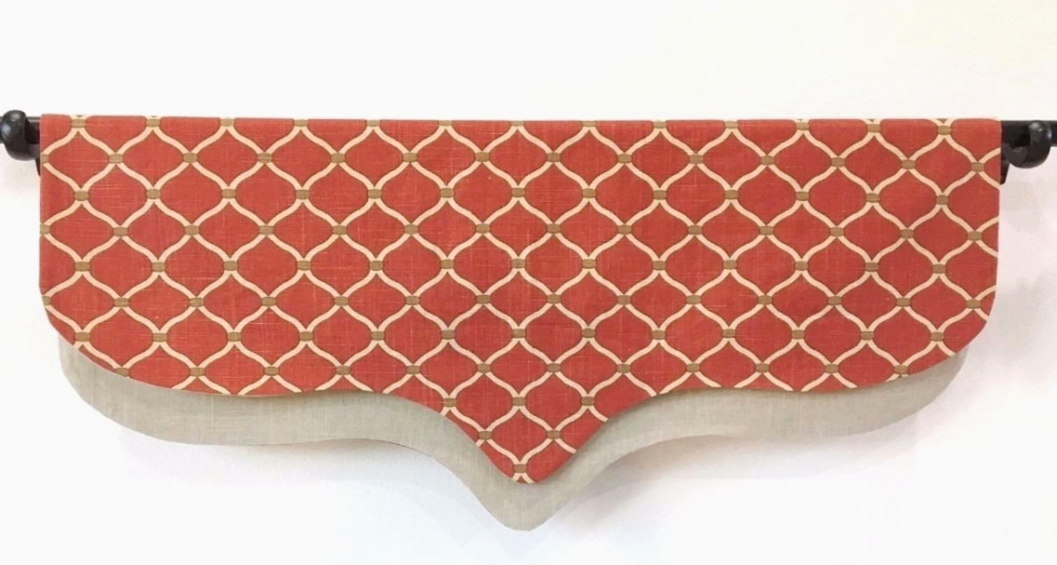 Window Valance Window Treatment Jaclyn Smith Drapery Fabric Linen / Custom / NEW