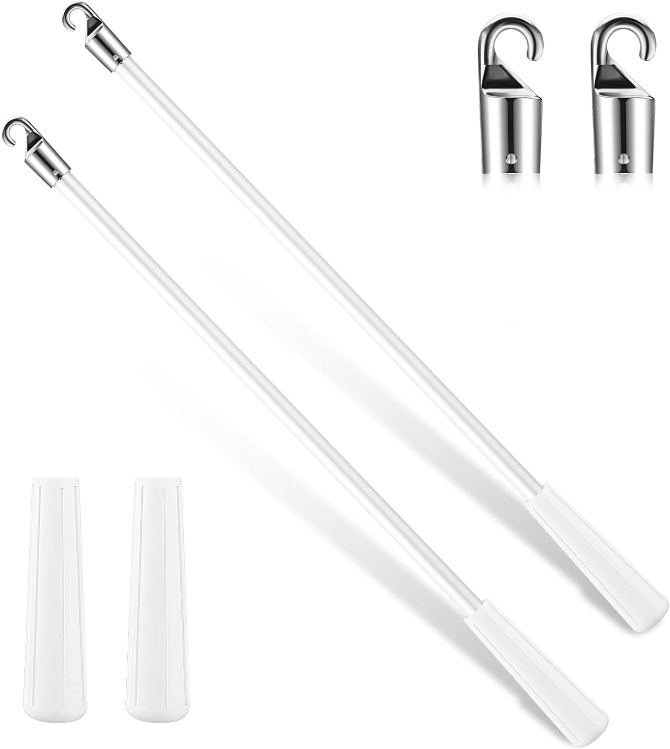 Effortless Operation: 12-Inch White Vertical Blind Wand Replacement Kit – 2-Pack