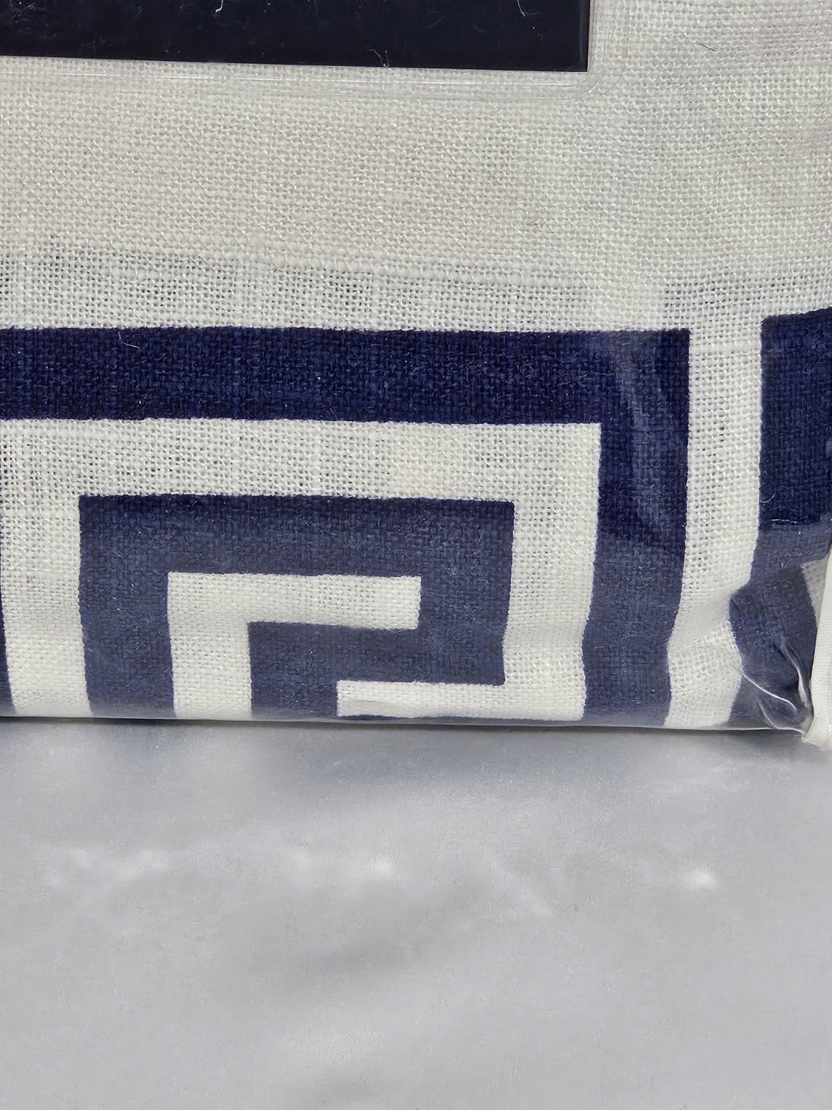 Happy Chic Jonathan Adler Curtain White Dark Blue Curtain Panel India 50×84 New