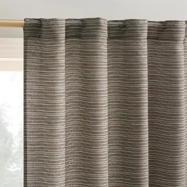 1pc 40"x63" Laurel Textured Space Dye Semi-Sheer Back Tab Curtain Panel