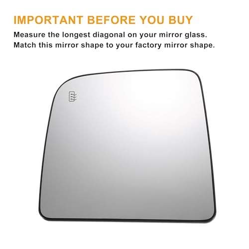 Car Rearview Left Driver Side Upper Part Mirror Glass Replacement W/Backing