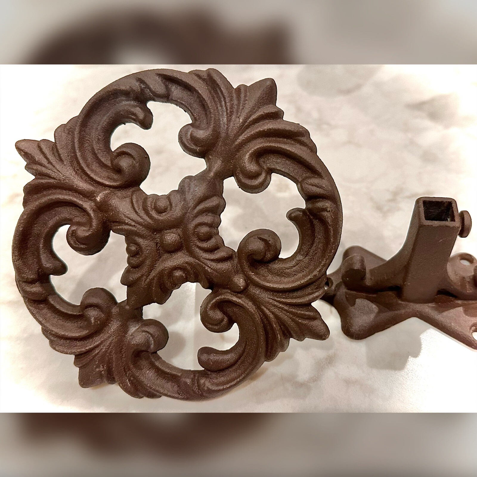 2 Large Drapery Medallion Cast Iron Curtain Tieback Holdbacks Vintage Heavy 6.5″