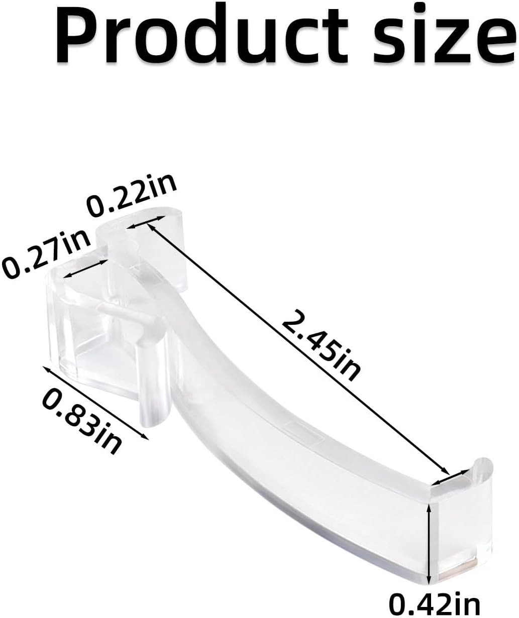 12 Clear Plastic Valance Clips for 2.45″ Blinds – Sturdy & Invisible Design