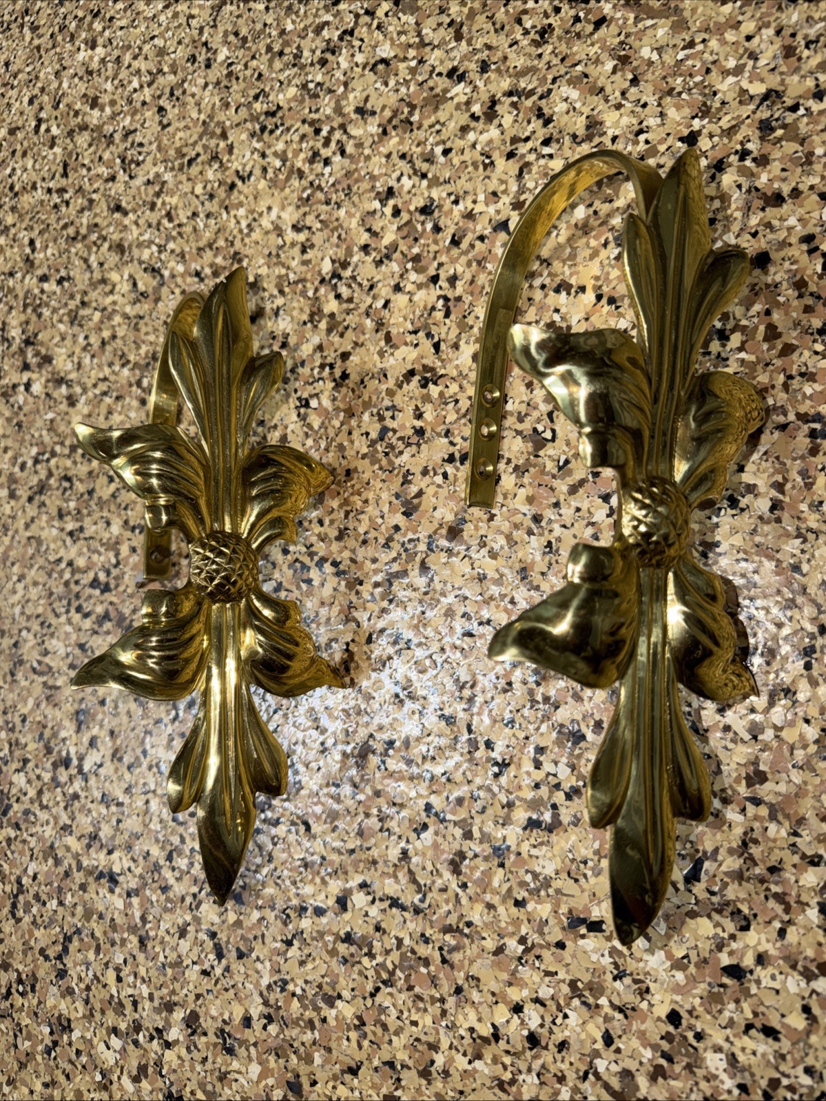 Vintage Ornate Solid Brass Tie Back Curtain Holders (PC)