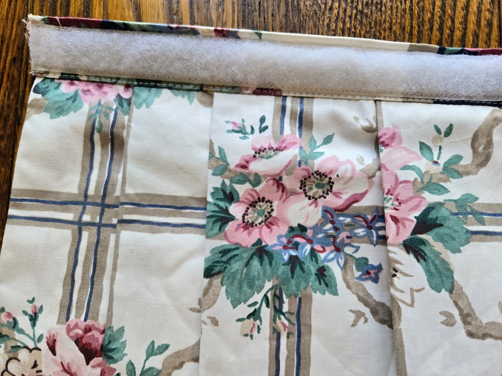 1 pr Custom WAVERLY JABOTS swag valance for Cornice Board LINED 16×52 each