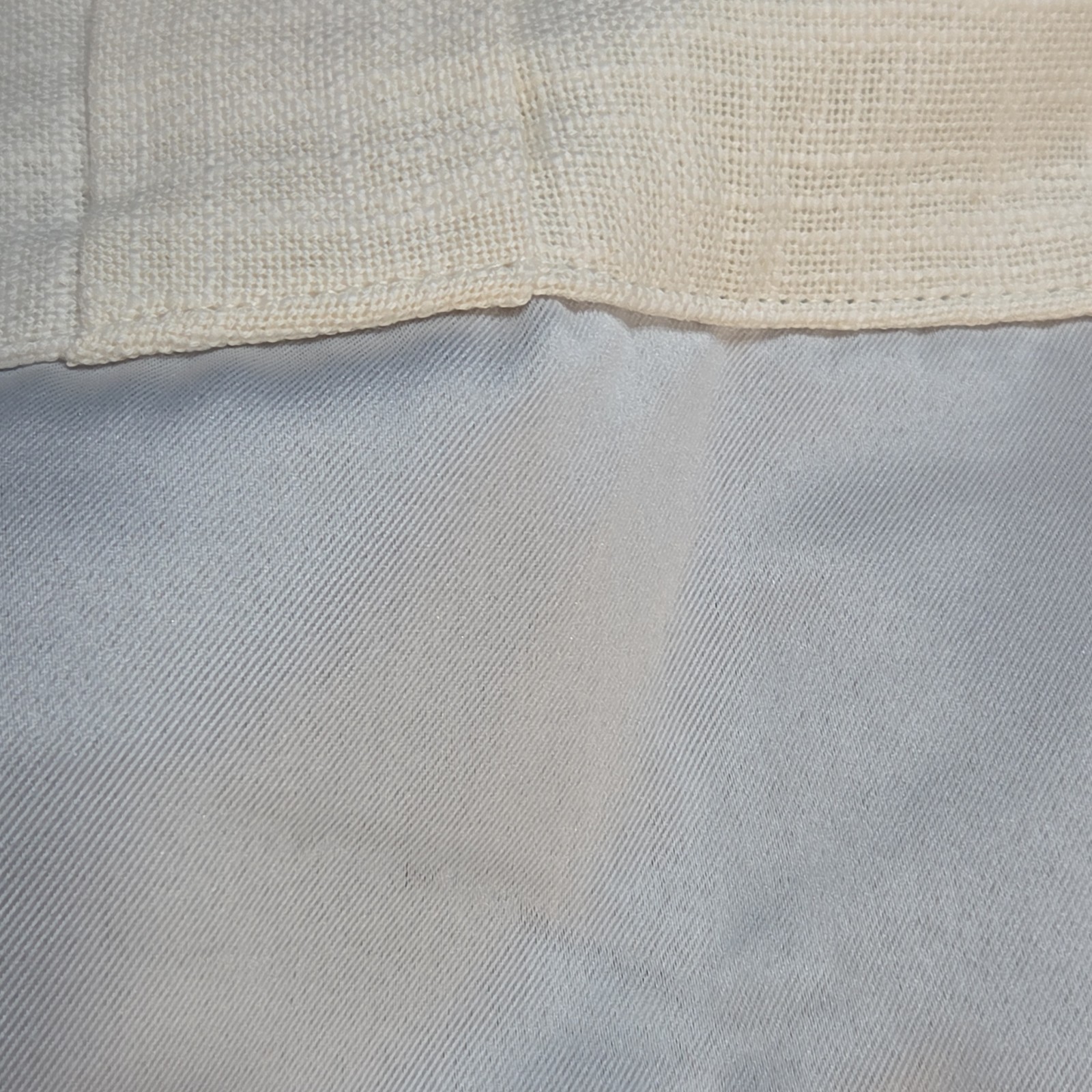 Quince Textured Cotton Room Darkening Curtain Panel Ivory 48×108 Single