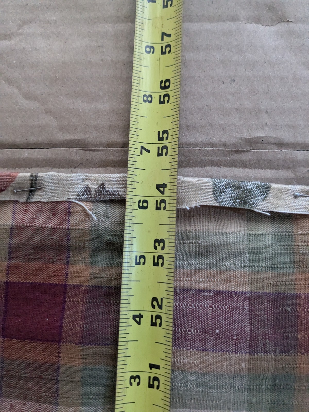 CUSTOM Roll Shade Window VALANCE 102″ Lined French Country Floral & Plaid EXCEL