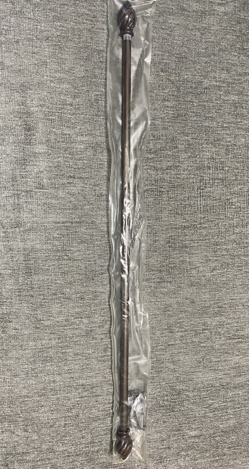 Brown Adjustable Curtain Rod, 28-48 Inches Long .