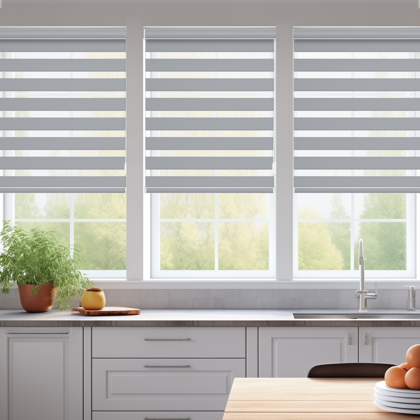 Changshade Custom Made Window Blinds 85% Blackout Zebra Roller Shade