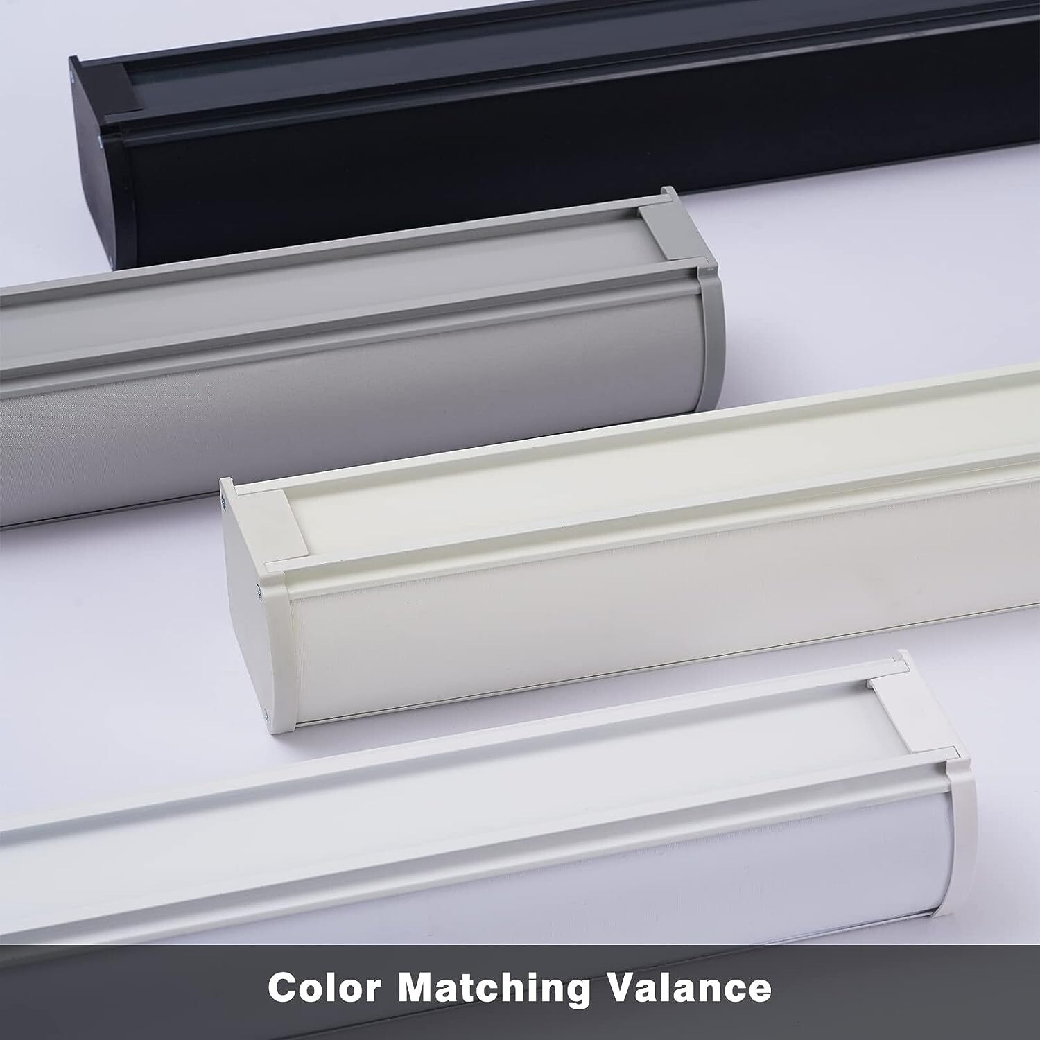 Changshade Cordless Blackout Roller Shade with Valance 38″×72″ Grey