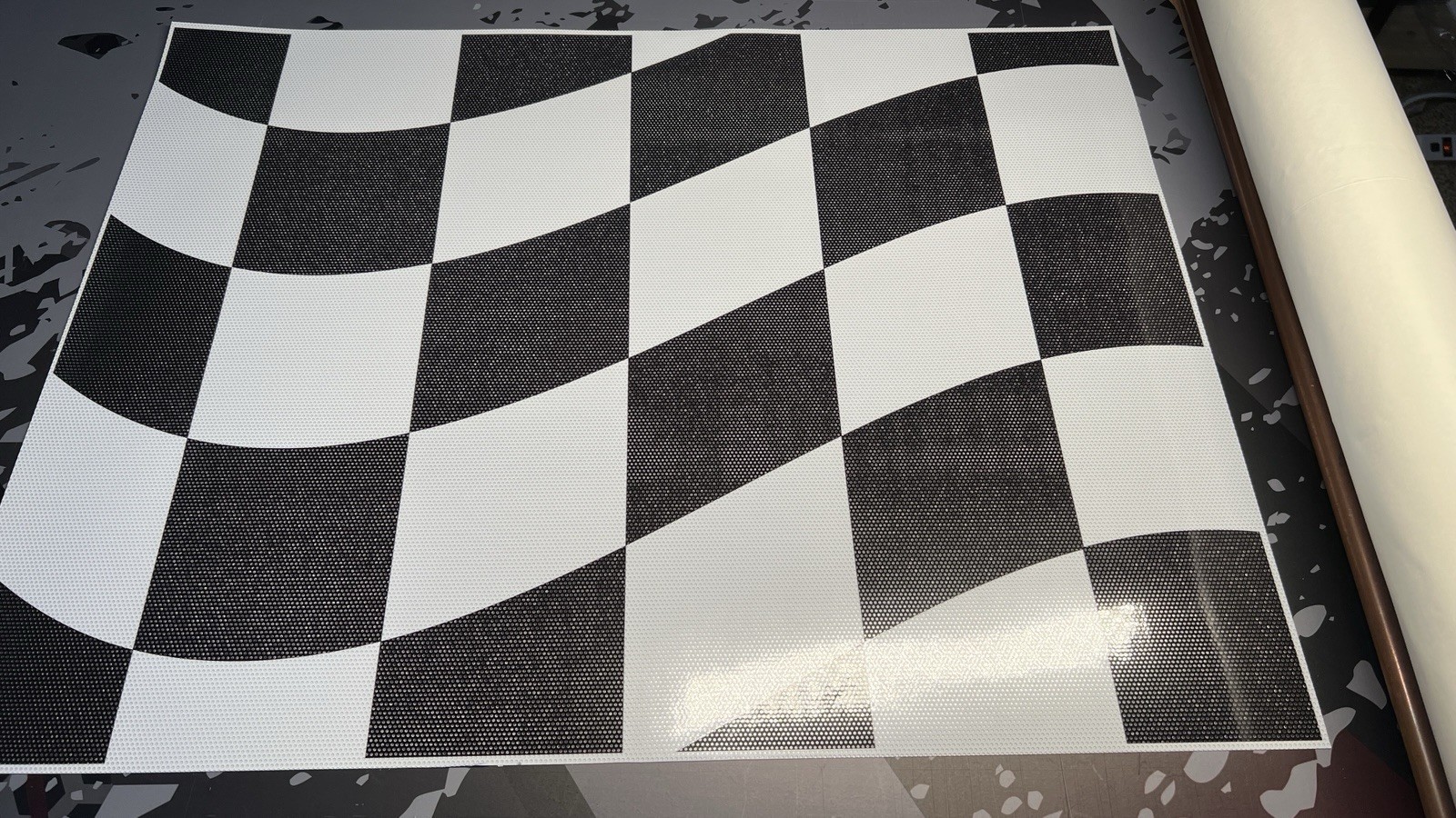 Custom Perforated Window Vinyl – One Way Vision Car Window Graphic w/ Lamination
