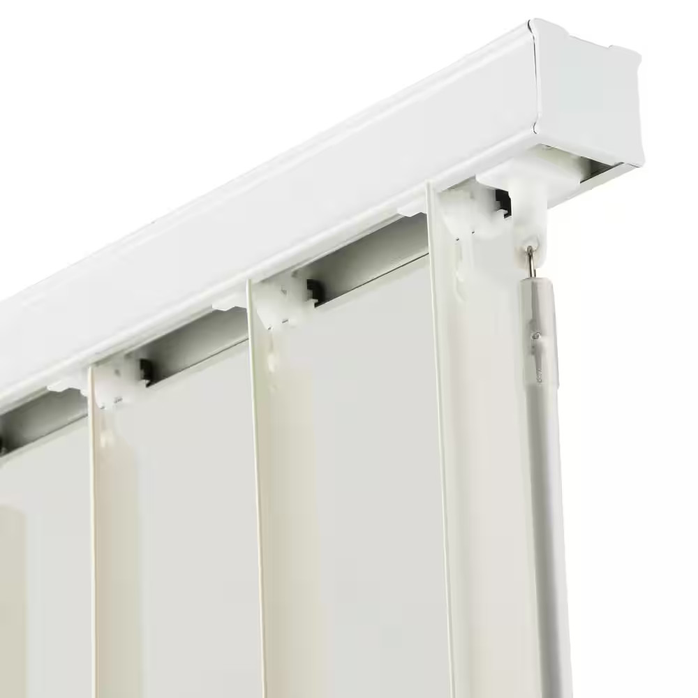 Alabaster Cordless Room Darkening Vertical Blinds for Sliding Doors Kit with 3.5