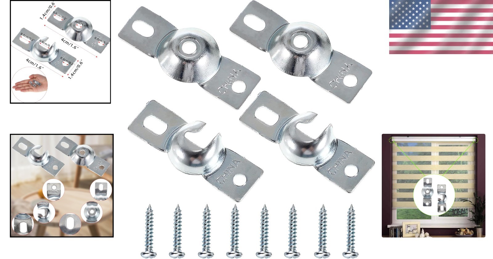 High-Quality Inside Mount Metal Brackets – Secure Roller Shades for All Spaces