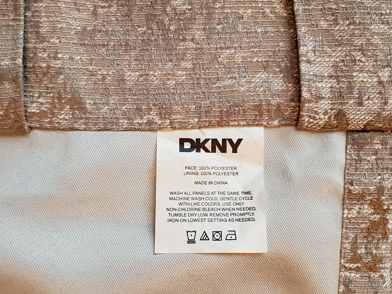 DKNY Blackout Lined Window Curtains Backtab Panel Pair, 84″X50″