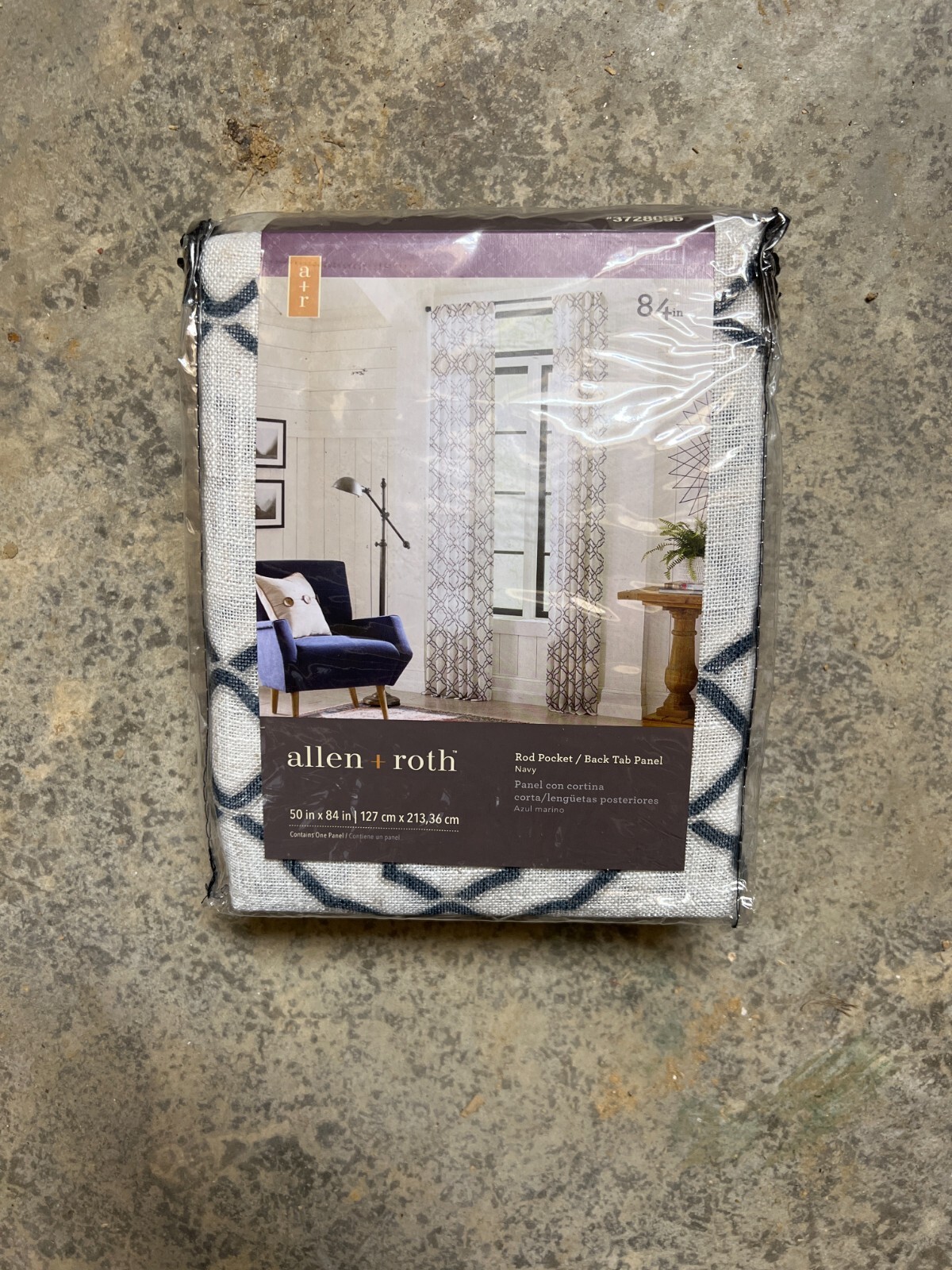 Allen + Roth 50in X 84in Navy Light Filtering Curtain Panels (3728095)