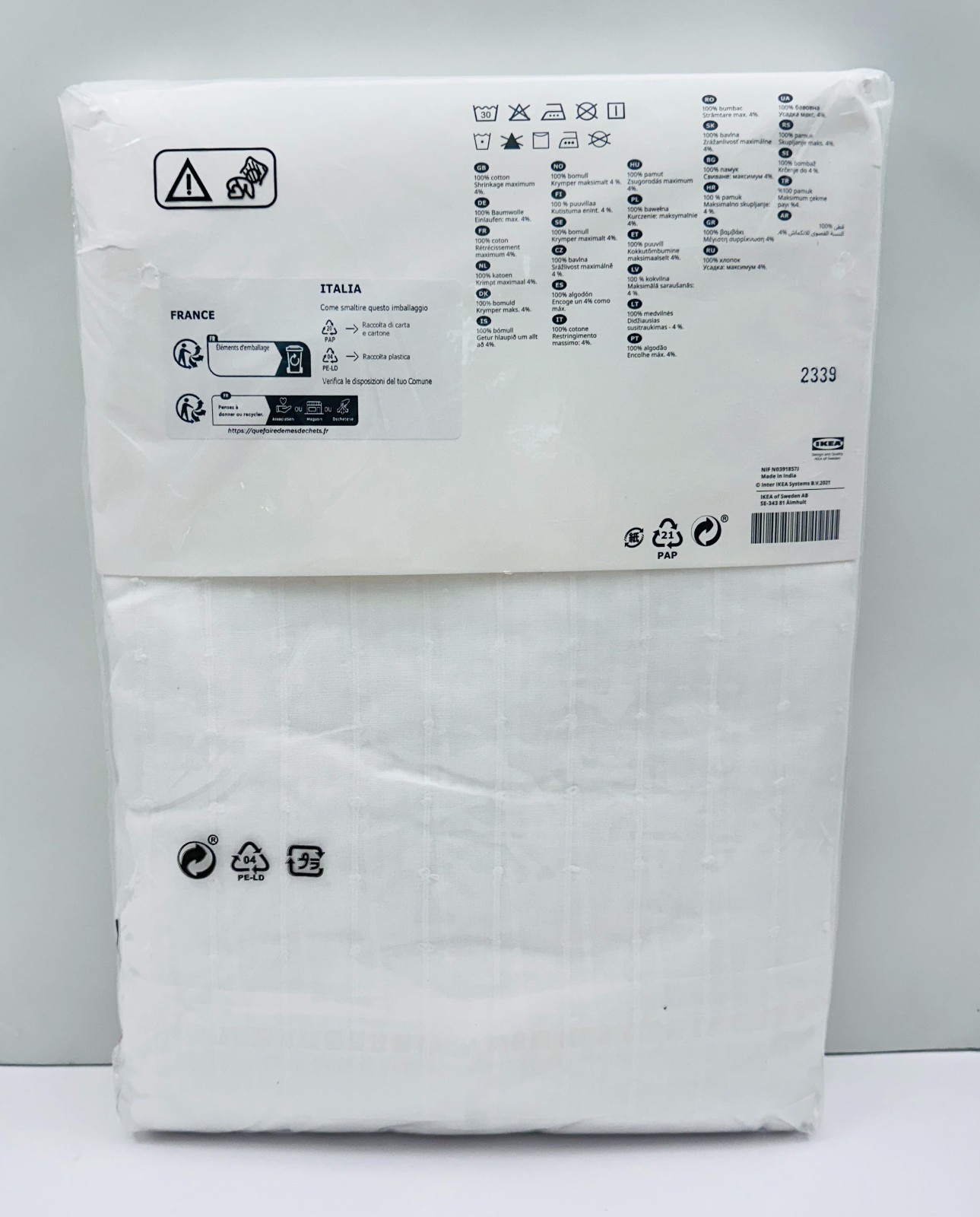 Ikea LILL Sheer Mesh White Canopy Drapes Curtains 2 Panels (1 Pair) 110″ x 98″