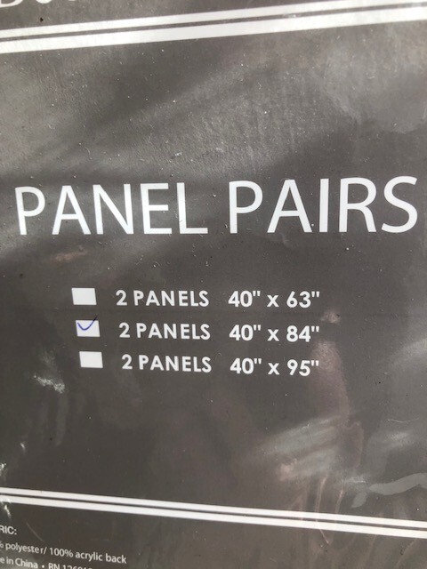 Bedford Manor NEW Navy Blue Panel Pair 40″ x 84″ Energy Efficent Foam Back