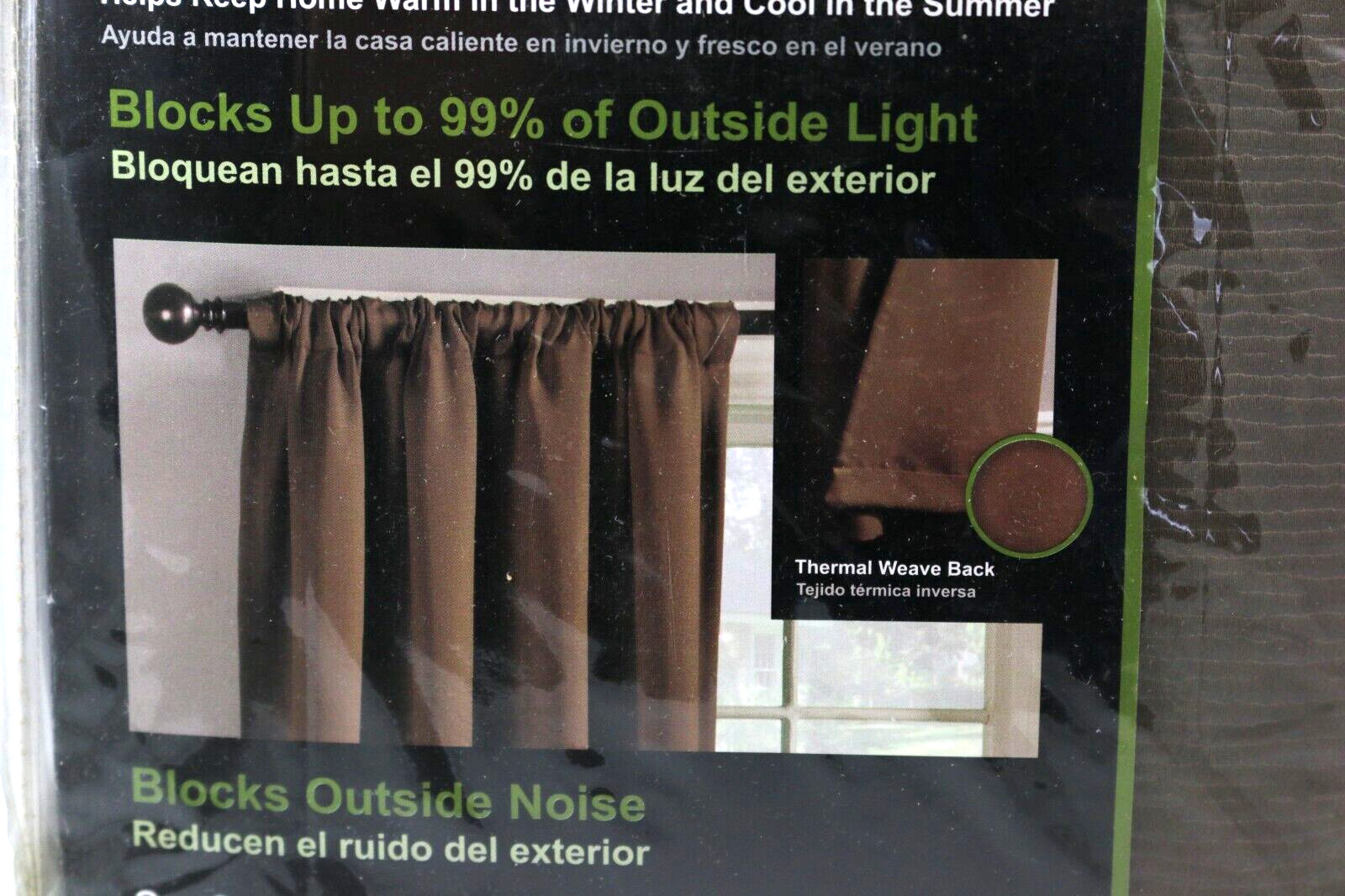 Style Selections Sonia Chocolate/Brown Blackout Curtain Panel 50″x84″ #0135139