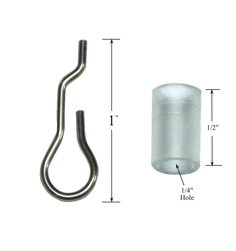 TILT WAND WIRE & COLLAR SET for Horizontal WOOD or MINI BLINDS – 1 1/2″ Headrail