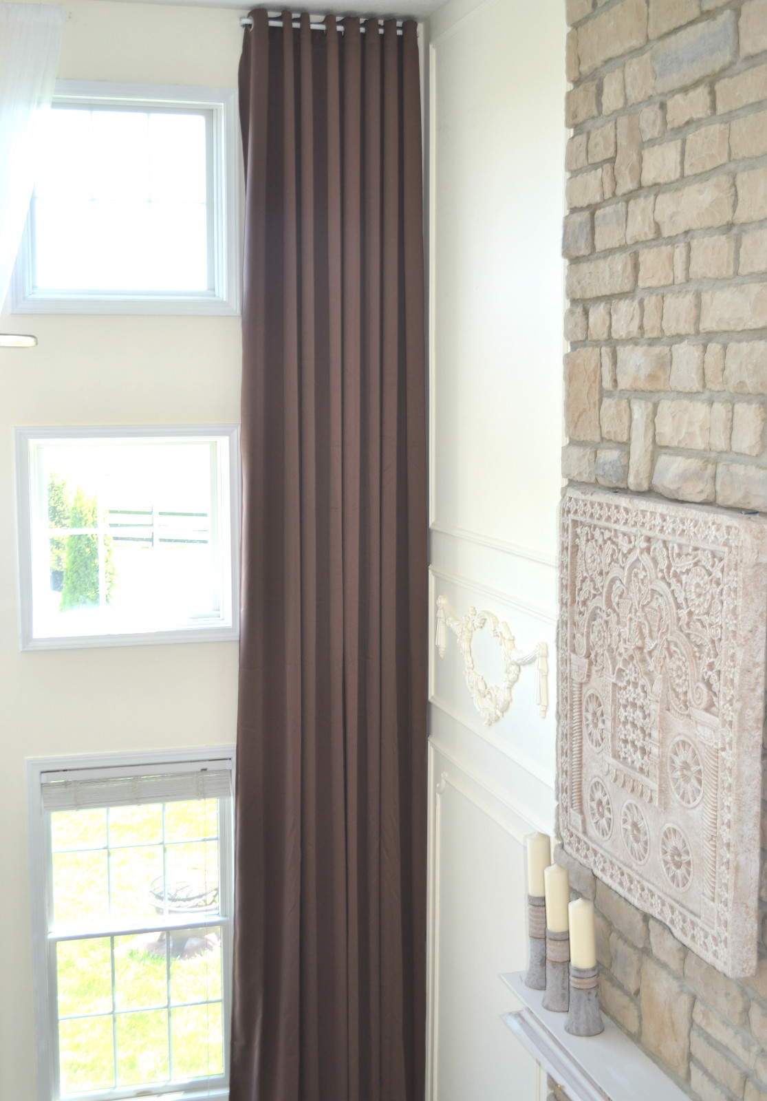 Extra Long blackout curtain wide drape 2 story drapes 12 15 16 17 18 20 24 ft