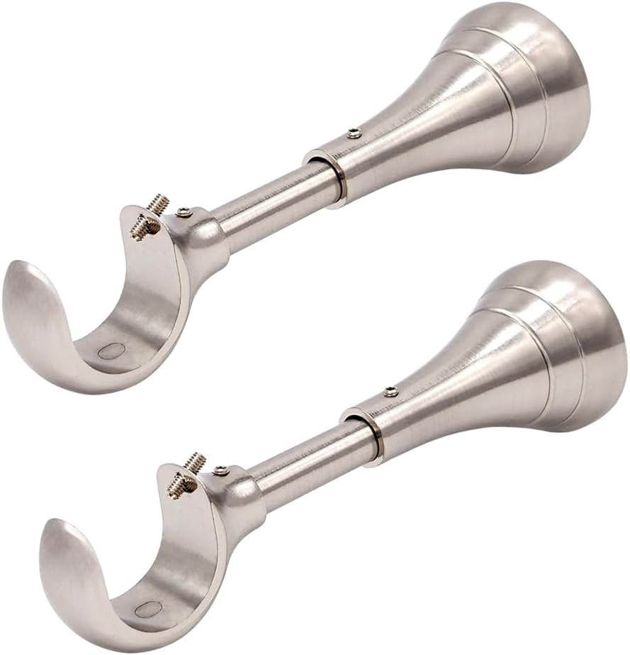 Heavy Duty Curtain Rod Brackets for Wall, 6 Inch Adjustable Curtain Rod Brackets